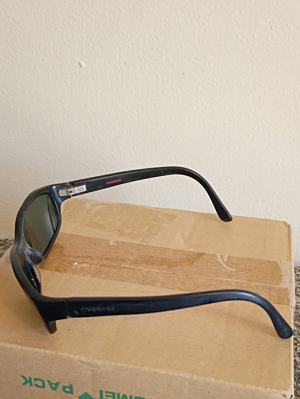 Carrera Men's Black Frame Sunglasses with Dark Lenses Frames Only